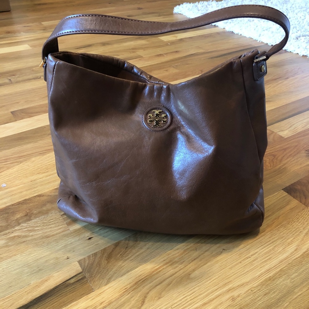 Tory Burch brown leather satchel